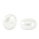 Imitation freshwater pearls disc 8x5mm White